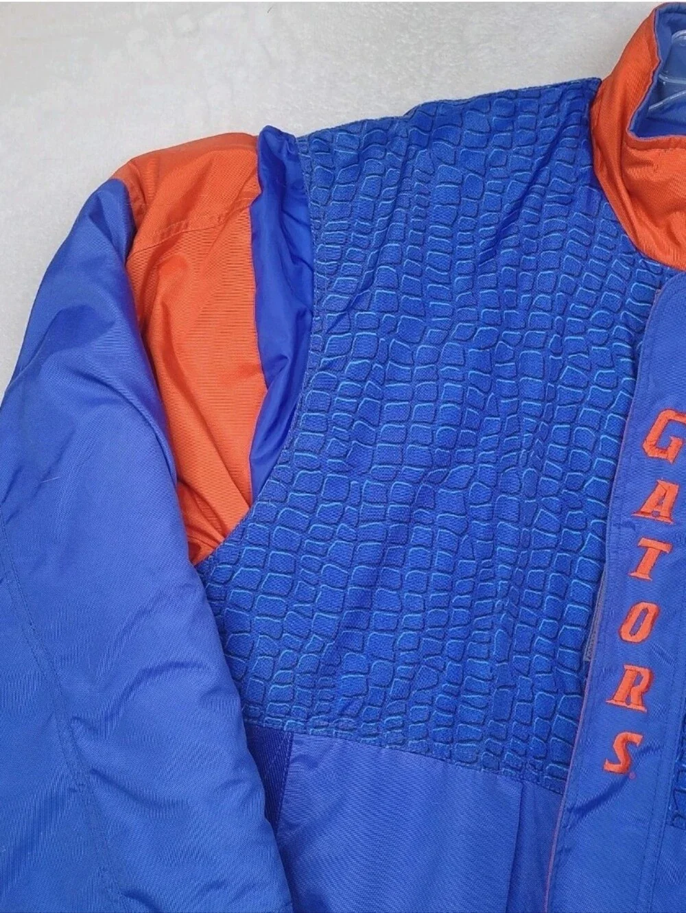 Vintage Nike Florida Gators Gator Skin Scales Print Puffer Jacket Mens XL RARE